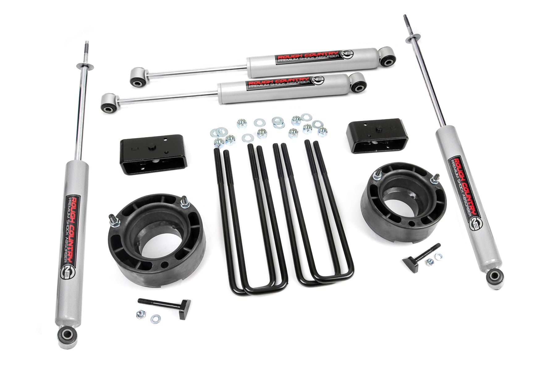 Rough Country 2.5-Inch Lift Kit with N3 Shocks for Dodge Ram 1500 4WD