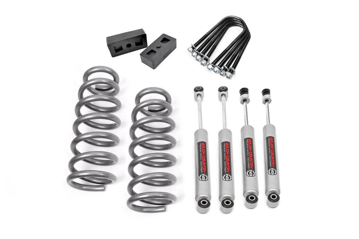 Rough Country 3-Inch Lift Kit with N3 Shocks for 2002–2005 Dodge Ram 1500 2WD