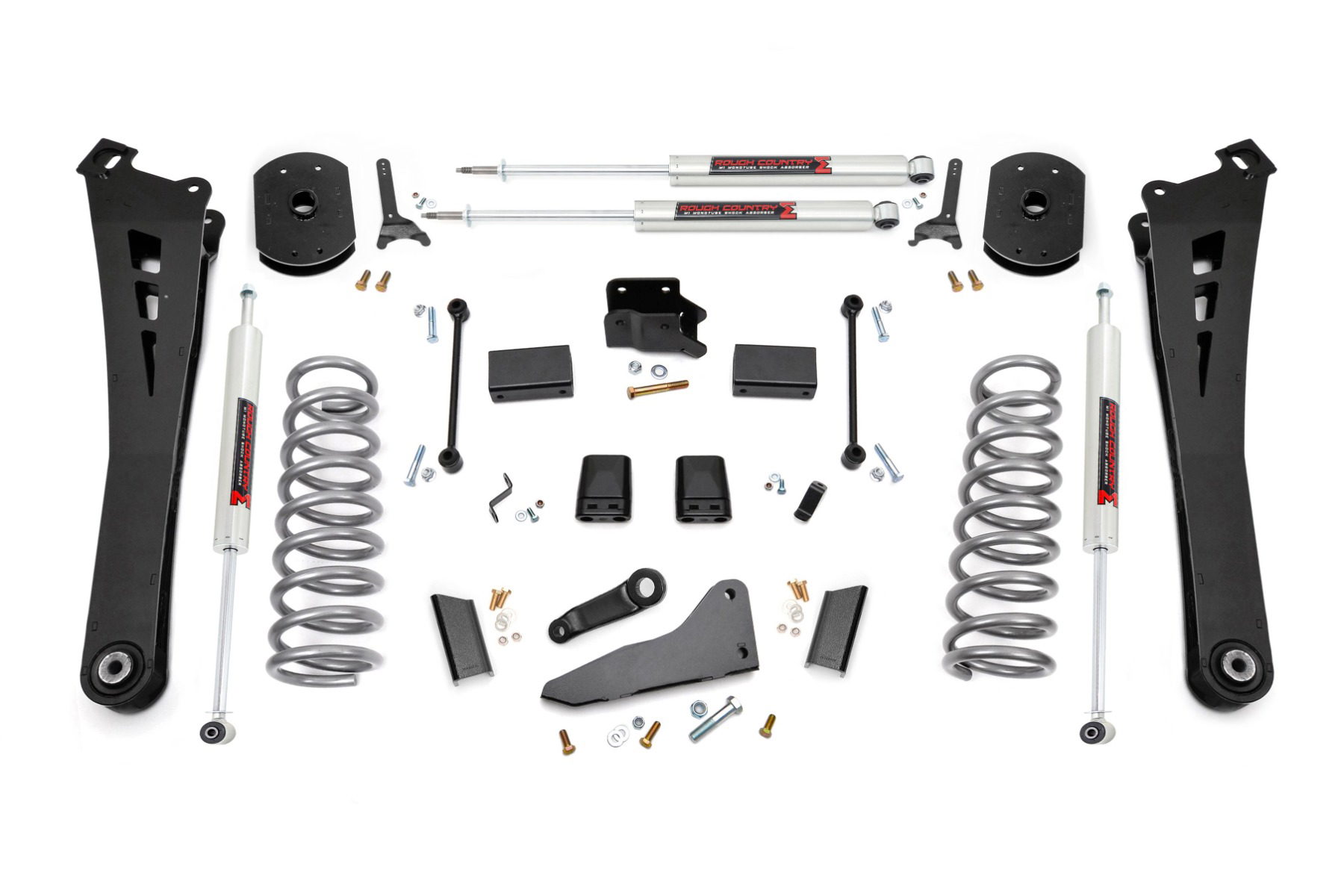 Rough Country 5-Inch Lift Kit with M1 Monotube Shocks for 2014-2018 Ram 2500 4WD