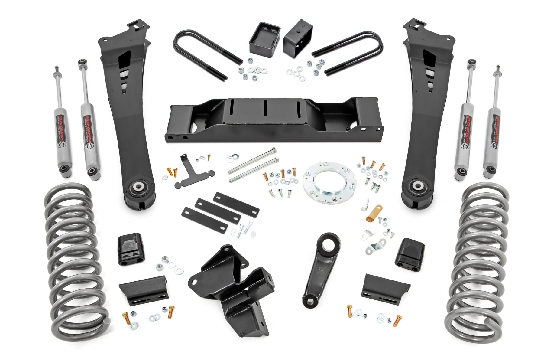 5-Inch Radius Arm Lift Kit with N3 Shocks for Ram 3500 Dually — Rough Country 37530