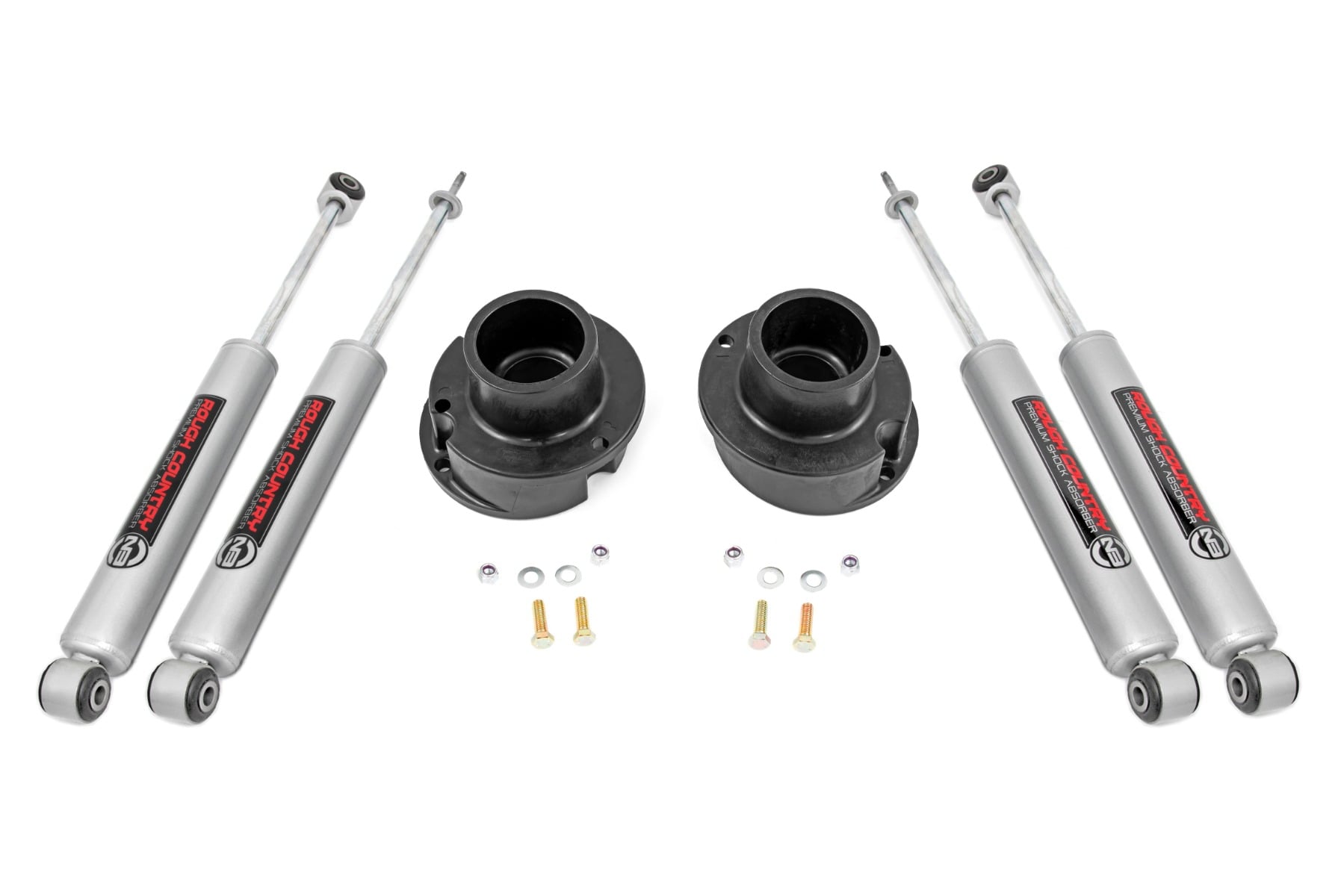 Rough Country 2.5-Inch Leveling Kit with Front and Rear N3 Shocks
