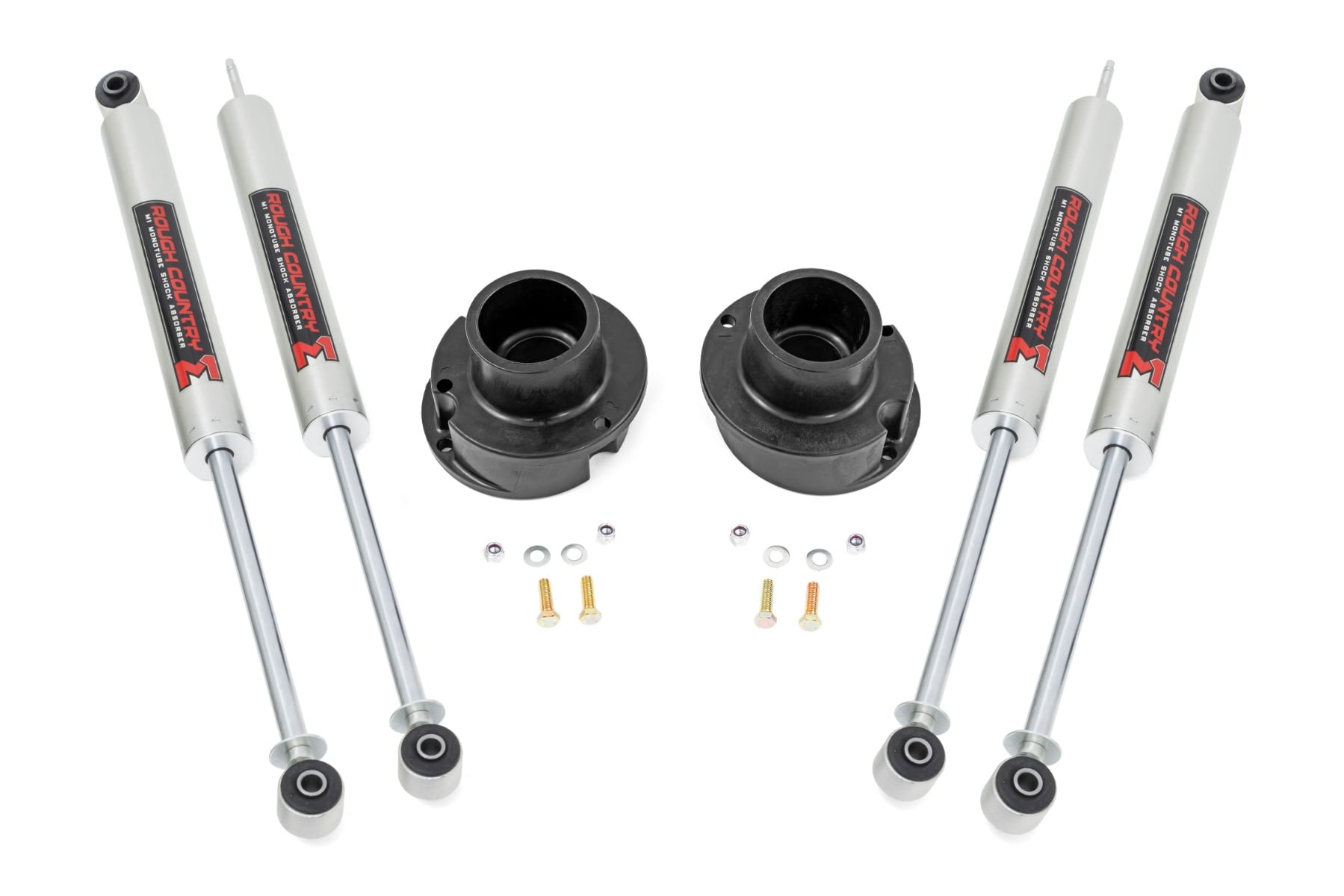Rough Country 2.5-Inch Leveling Kit with M1 Monotube Shocks