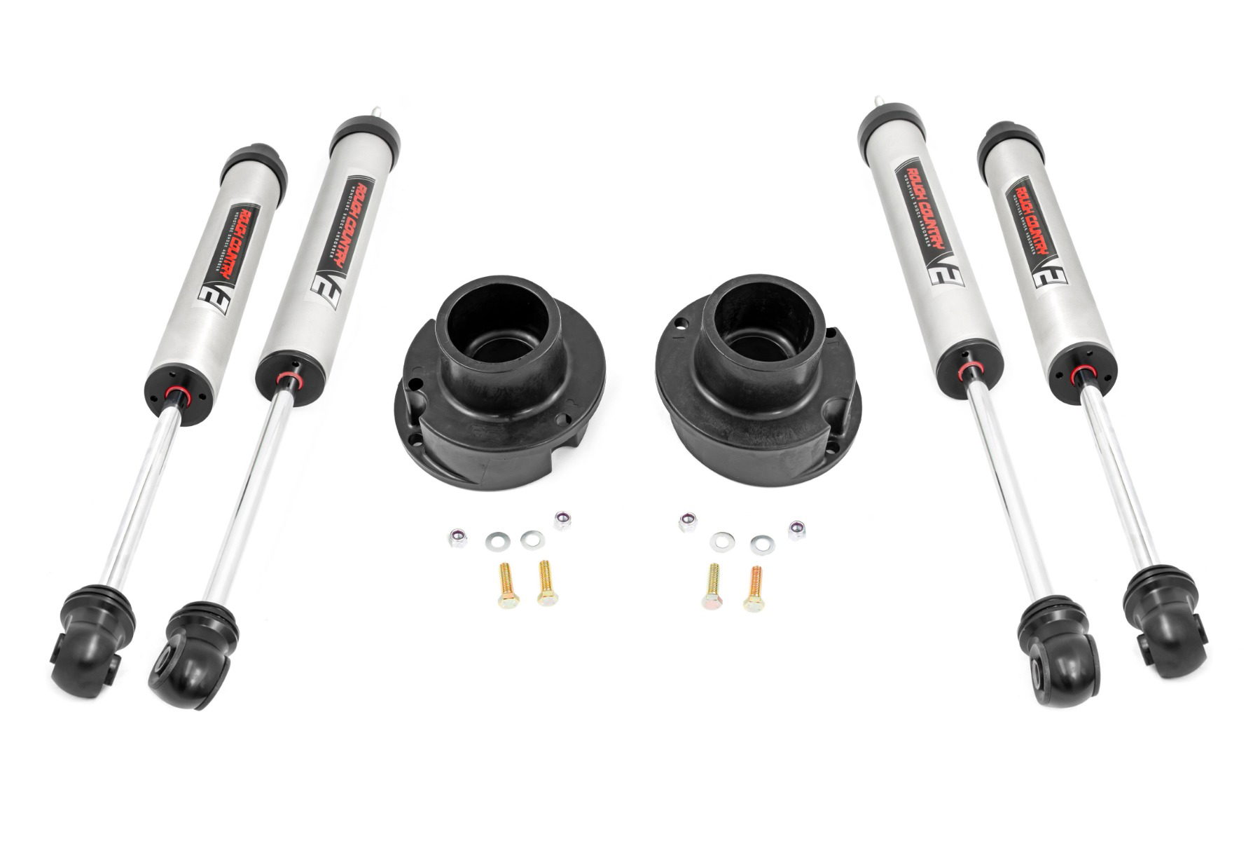 2.5-Inch Leveling Kit with V2 Monotube Shocks for Ram 2500 — Rough Country 37770