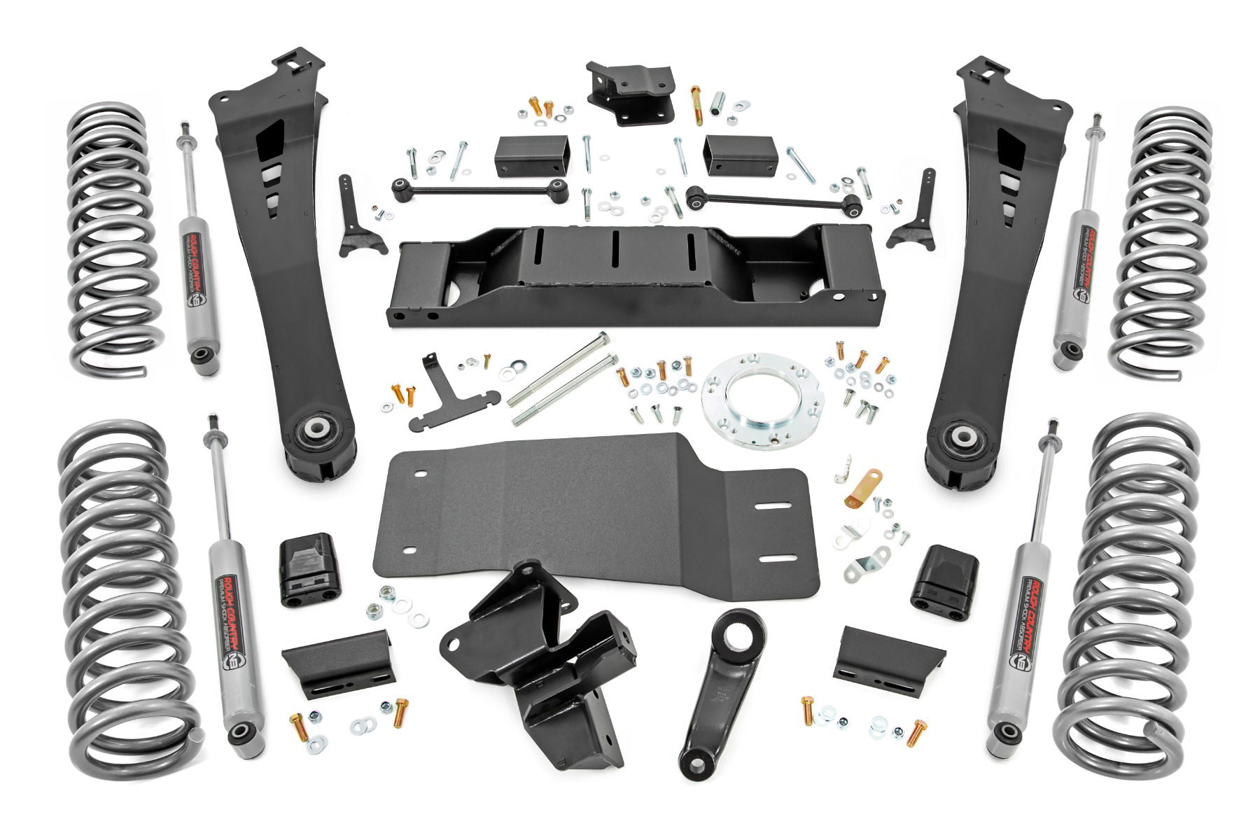 Rough Country 5-Inch Radius Arm Lift Kit with N3 Shocks for 2019–2024 Ram 2500 4WD