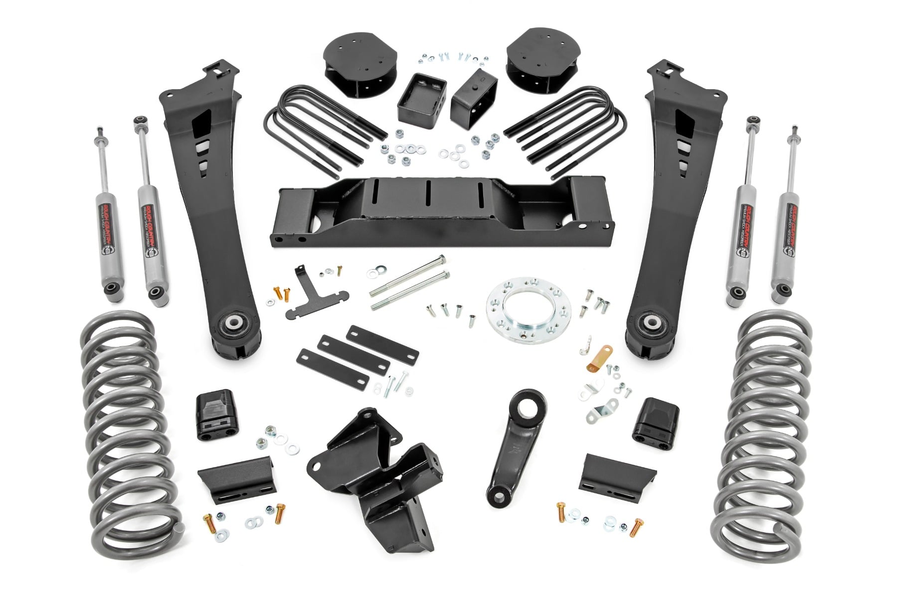Rough Country 5-Inch Lift Kit for Ram 3500 Diesel with Factory Rear Air Springs