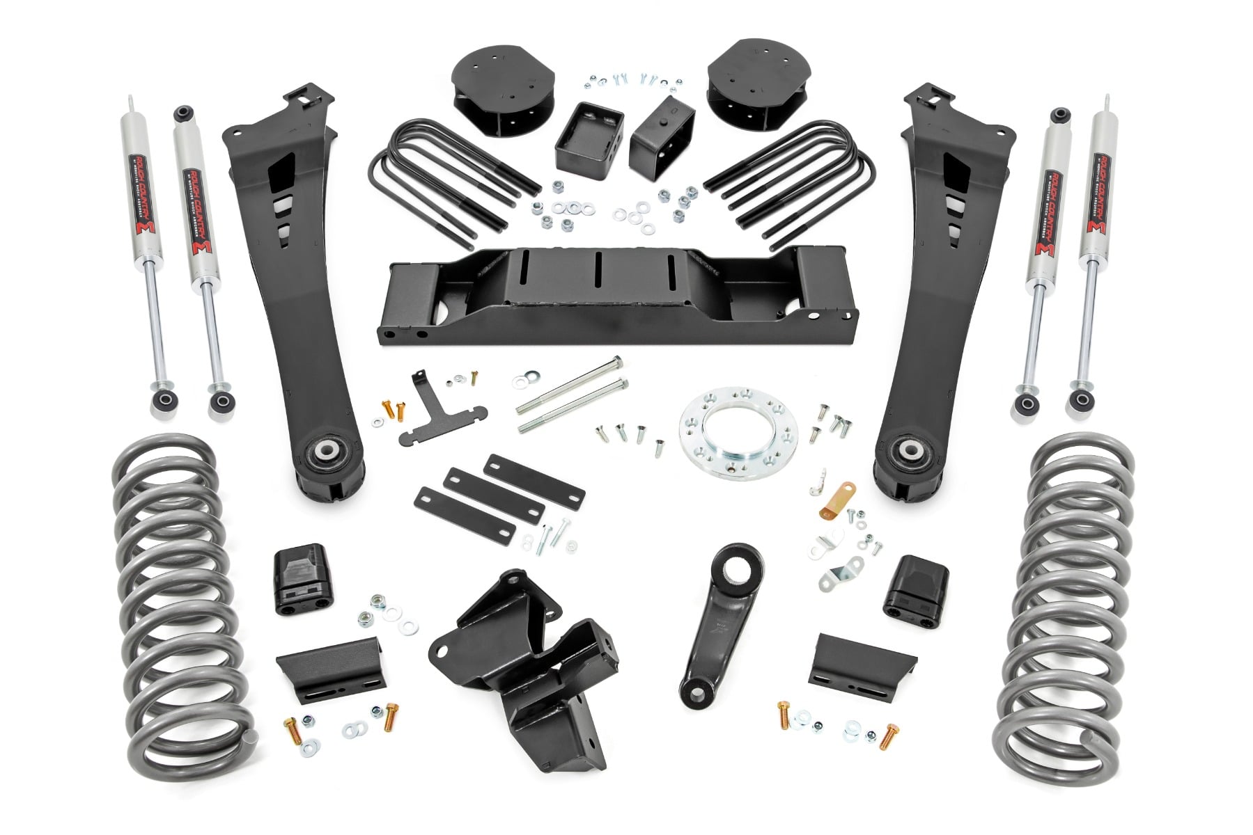 5-Inch Lift Kit with M1 Monotube Shocks for Ram 3500 Diesel — Rough Country 38440