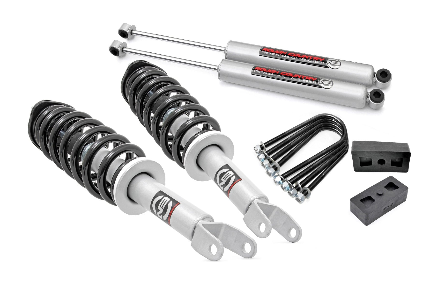 Rough Country 2.5-Inch Leveling Kit with N3 Struts for Ram 1500 4WD