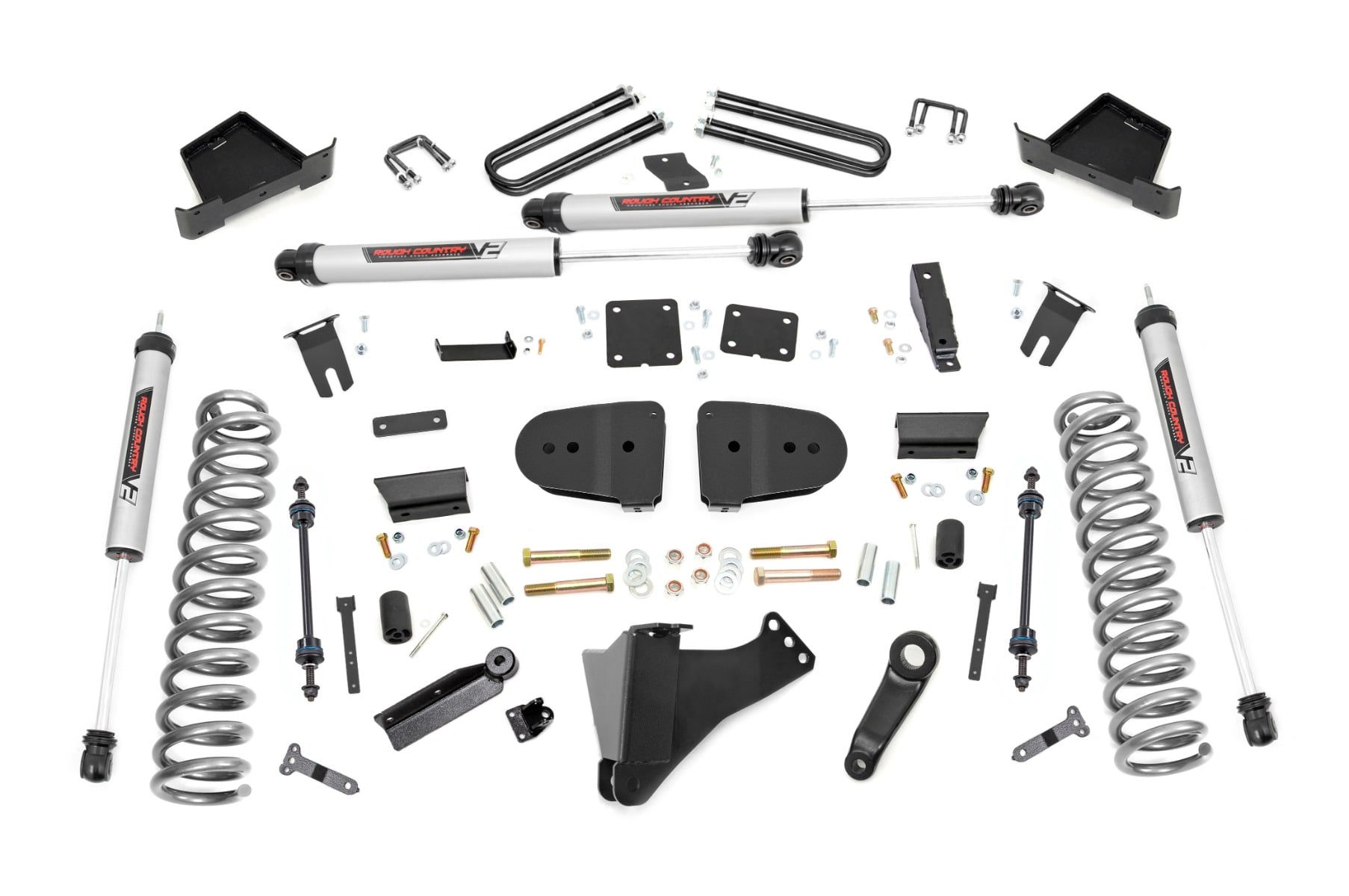 4.5-Inch Lift Kit with V2 Shocks for Super Duty — Rough Country 400157