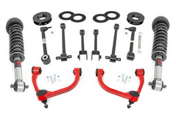 3-Inch Lift Kit with M1 Struts for 2018-2024 Ford Expedition 4WD — Red, Rough Country 40240RED