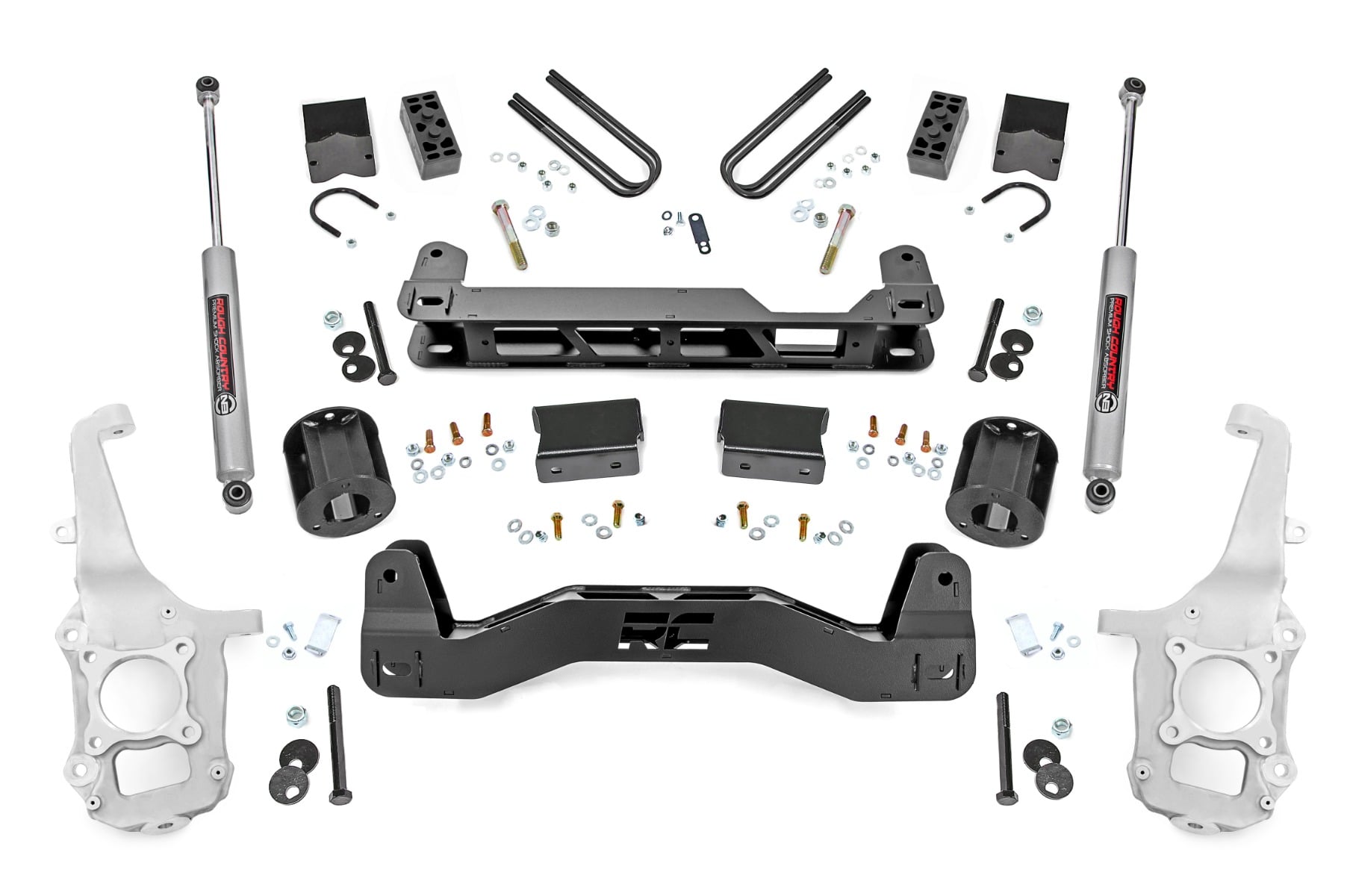 Rough Country 4-Inch Lift Kit with N3 Shocks for 2021–2024 Ford F-150 2WD