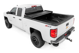 Soft Tri-Fold Bed Cover for Silverado 1500 6ft7in Bed (2014-2017), view 2, Rough Country 41214650A