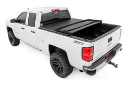 Soft Tri-Fold Bed Cover for Silverado 1500 6ft7in Bed (2014-2017), Rough Country 41214650A