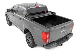 Soft Tri-Fold Bed Cover for 2019 Ford Ranger 5' Bed, view 4, Rough Country 41219500A