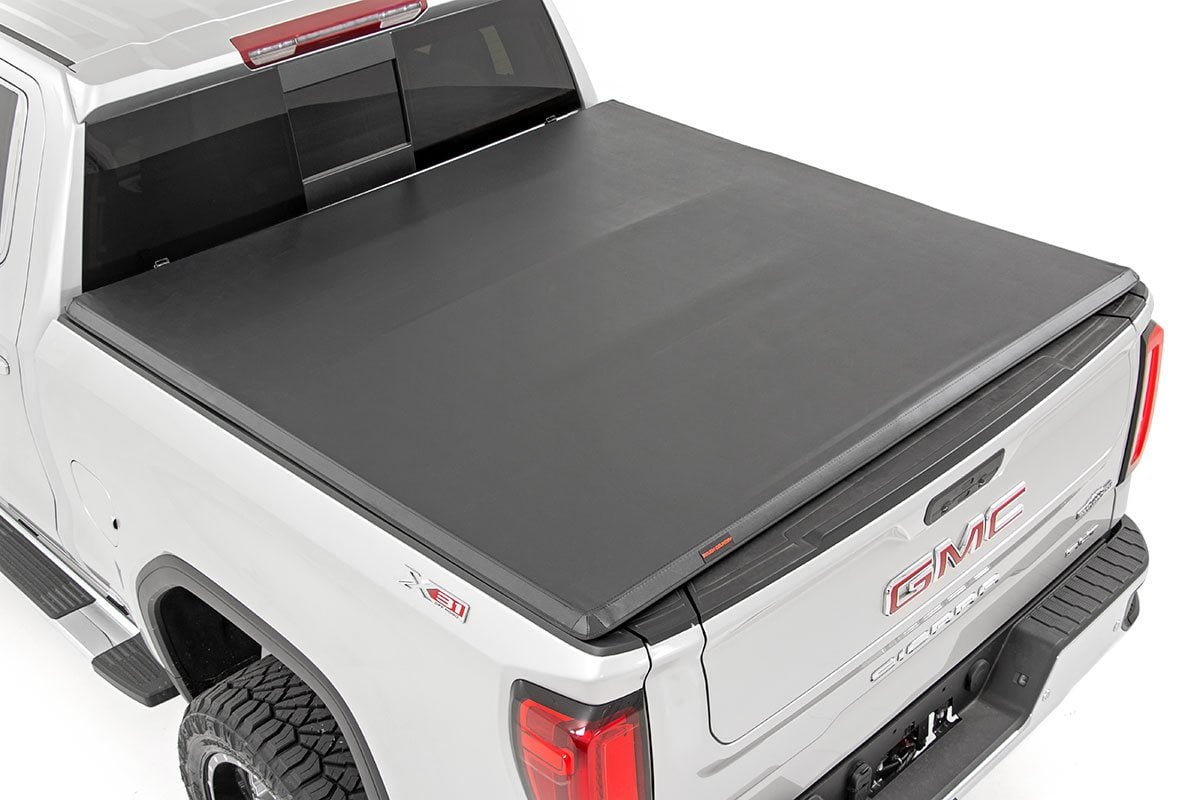Rough Country Soft Tri-Fold Bed Cover for 5'10" Truck Beds