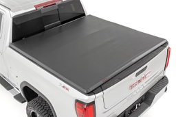 Soft Tri-Fold Bed Cover for 5'10" Truck Beds shown installed, Rough Country 41308550A