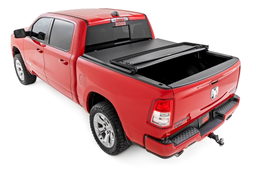 Soft Tri-Fold Bed Cover for Ram 1500 6'4" Bed (2019-2025), view 2, Rough Country 41309650A