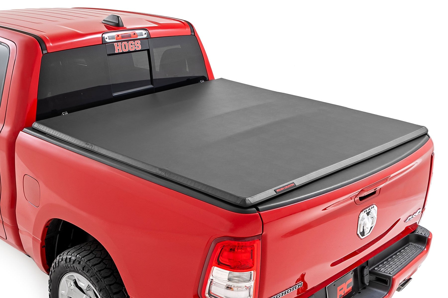 Rough Country Soft Tri-Fold Bed Cover for Ram 1500 6'4" Bed