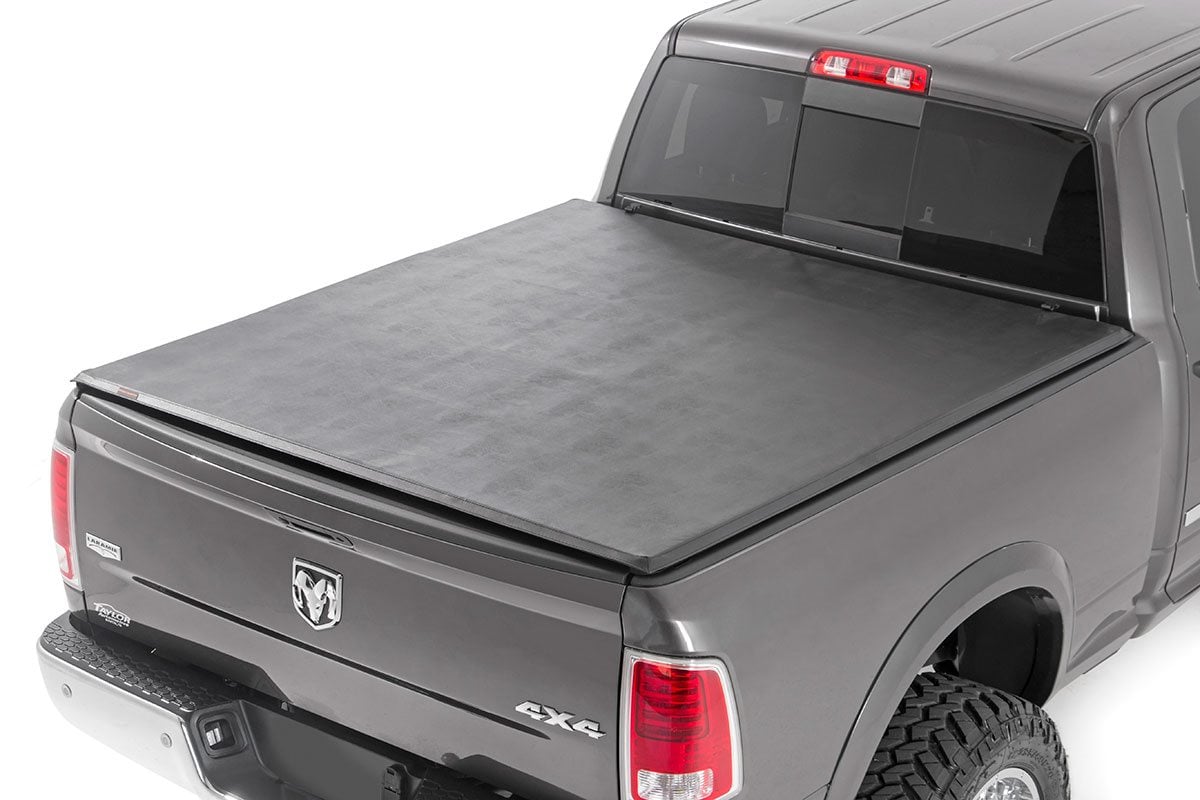 Rough Country Soft Tri-Fold Tonneau Cover for 6'4" Truck Beds