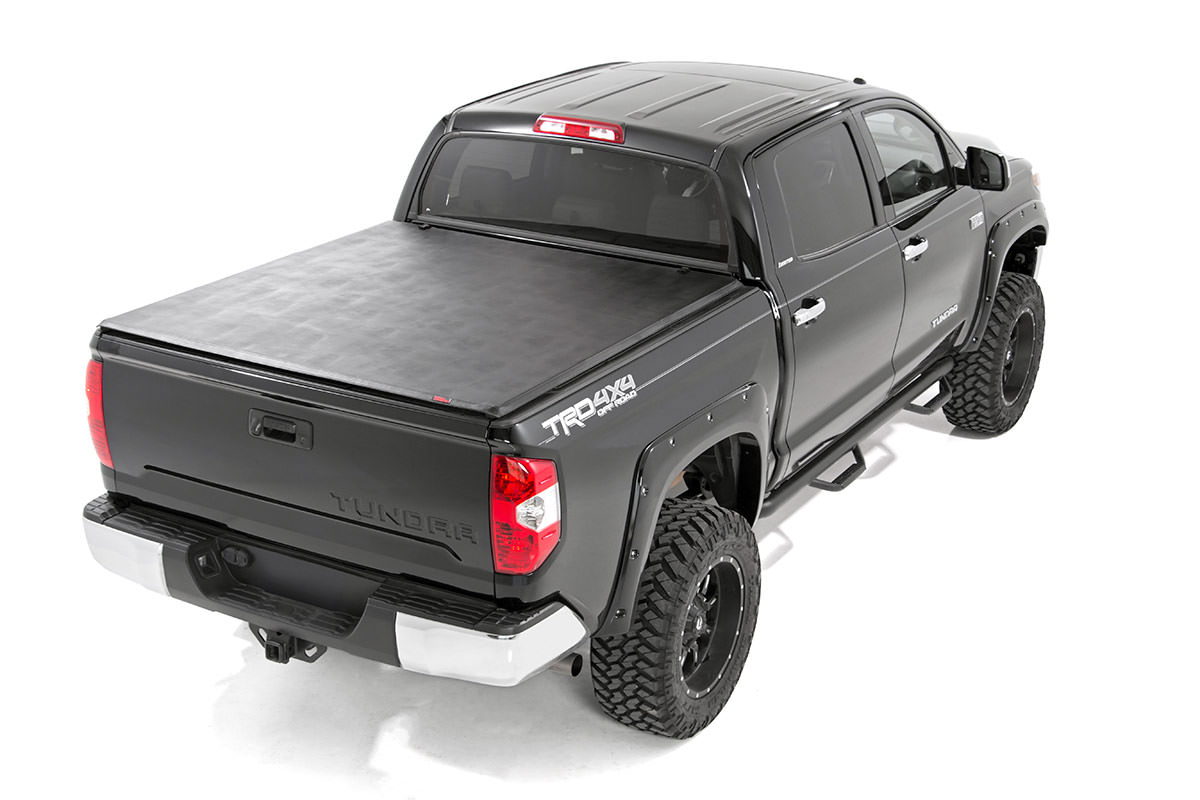 Soft Tri-Fold Bed Cover for 2007–2025 Toyota Tundra (6'7" Bed), Rough Country 41419650A