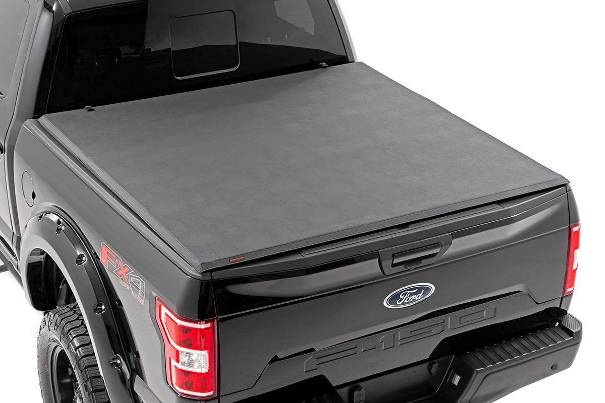 Rough Country 5'7" Bed Soft Tri-Fold Cover for 2015-2020 Ford F-150