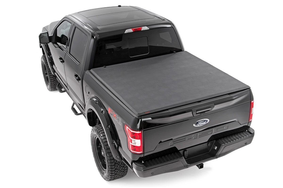 5'7" Bed Soft Tri-Fold Cover for 2015-2020 Ford F-150, Rough Country 41515550A