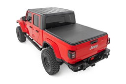 Soft Tri-Fold Bed Cover for 2020–2025 Jeep Gladiator 4WD, view 2, Rough Country 41620500A