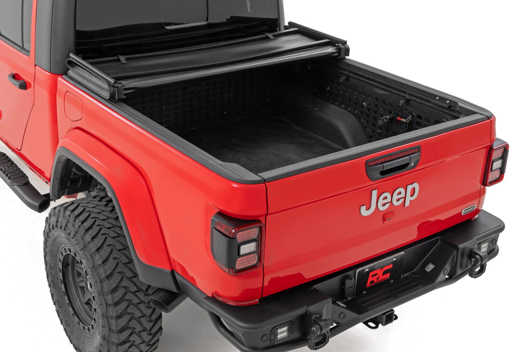 Soft Tri-Fold Bed Cover for 2020–2025 Jeep Gladiator 4WD, Rough Country 41620500A