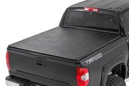 Soft Tri-Fold Bed Cover for Toyota Tundra 5'7" Bed (2007-2025) shown installed, Rough Country 41714551A
