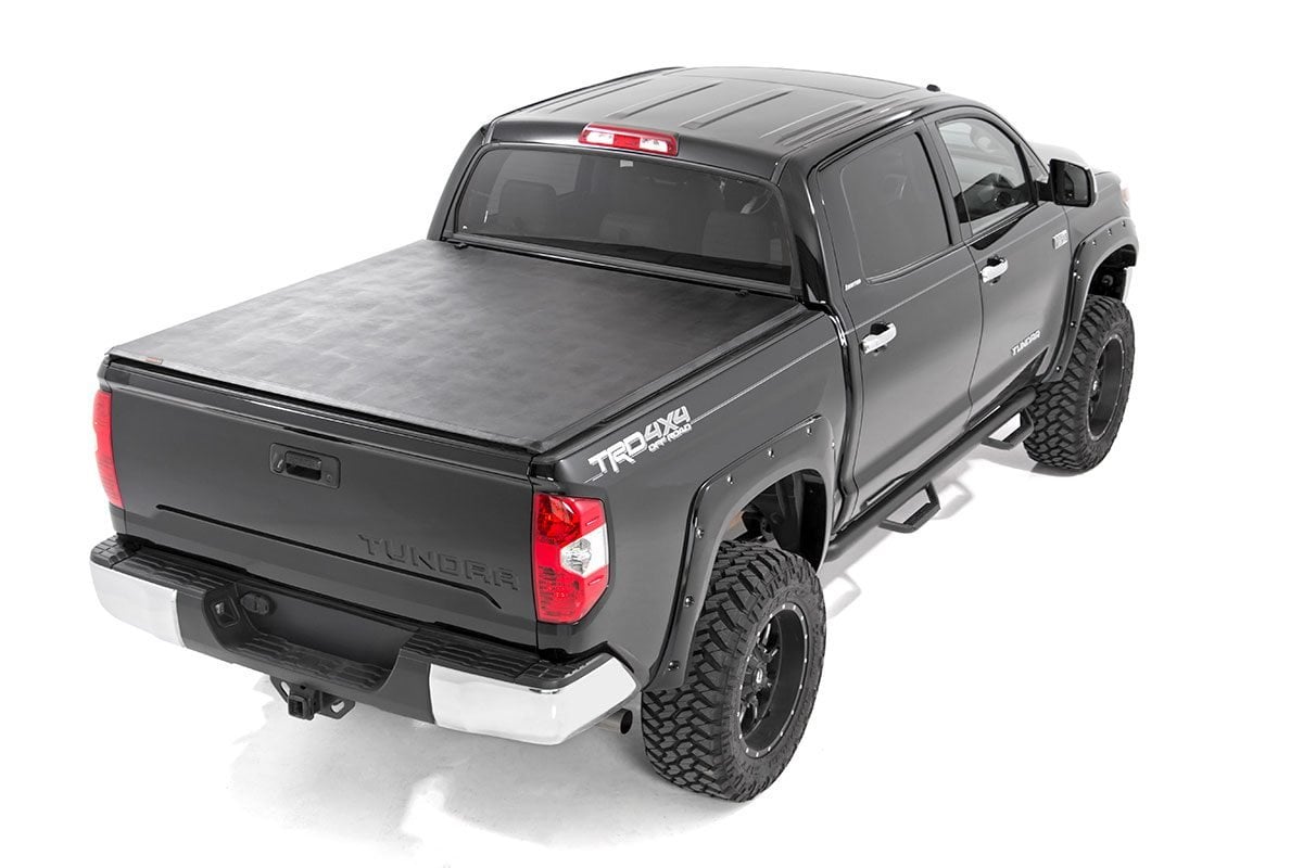Soft Tri-Fold Bed Cover for Toyota Tundra 5'7" Bed (2007-2025), Rough Country 41714551A