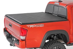 Soft Tri-Fold Bed Cover for 5-Foot Bed Toyota Tacoma (2016-2024), view 2, Rough Country 41716501A