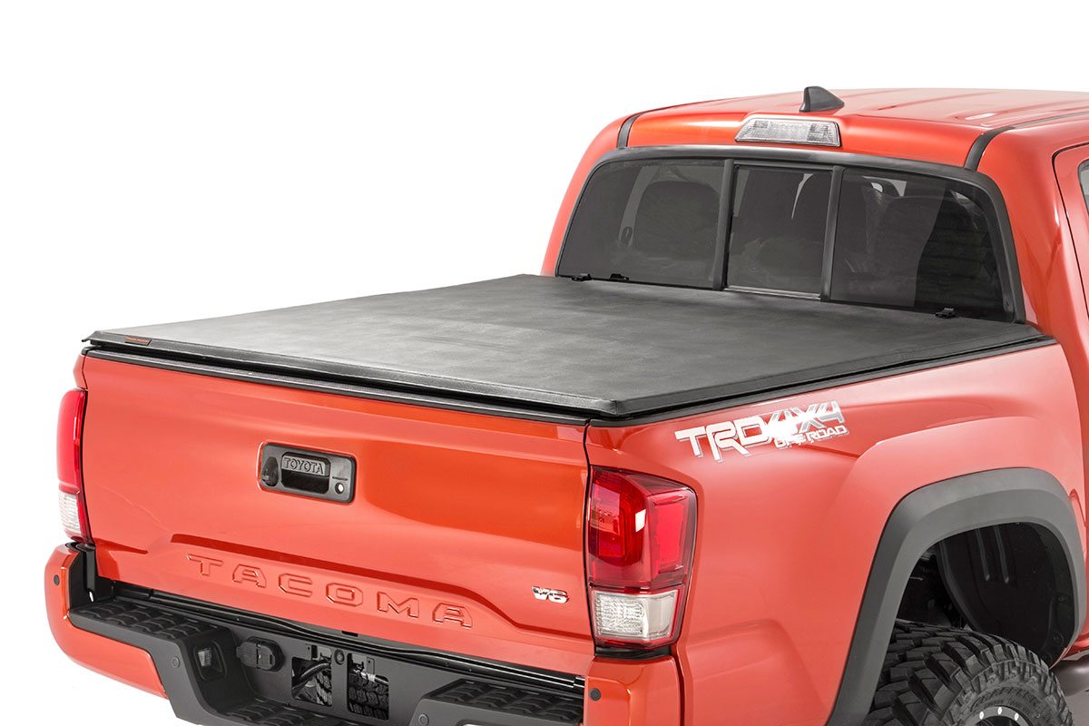 Rough Country Soft Tri-Fold Bed Cover for 5-Foot Bed Toyota Tacoma