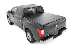 Soft Tri-Fold Bed Cover for Nissan Titan & Titan XD (2017-2024), view 2, Rough Country 41816555A