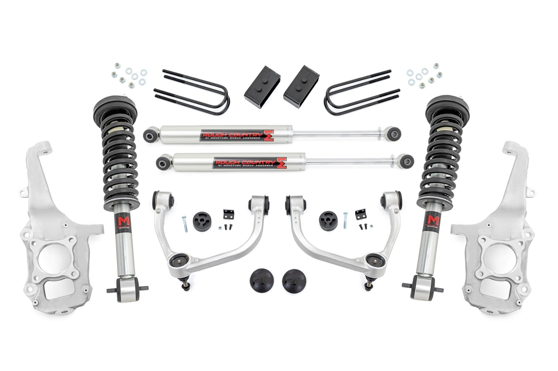 Rough Country 4-Inch Lift Kit with M1 Struts for 2021–2025 Ford F-150 4WD