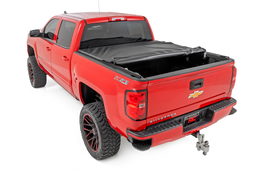 5'9" Soft Roll-Up Tonneau Cover for Silverado/Sierra (2014-2018), view 2, Rough Country 42119551