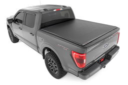 Soft Roll Up Bed Cover for Ford F-150 5ft7in Bed (2015-2025), view 2, Rough Country 42220550