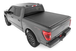 6'7" Bed Soft Roll-Up Tonneau Cover for Ford F-150 (2015-2025), view 2, Rough Country 42225650