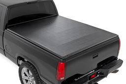 Soft Roll-Up Tonneau Cover for 6'7" Truck Beds — Part 42288650 shown installed, Rough Country