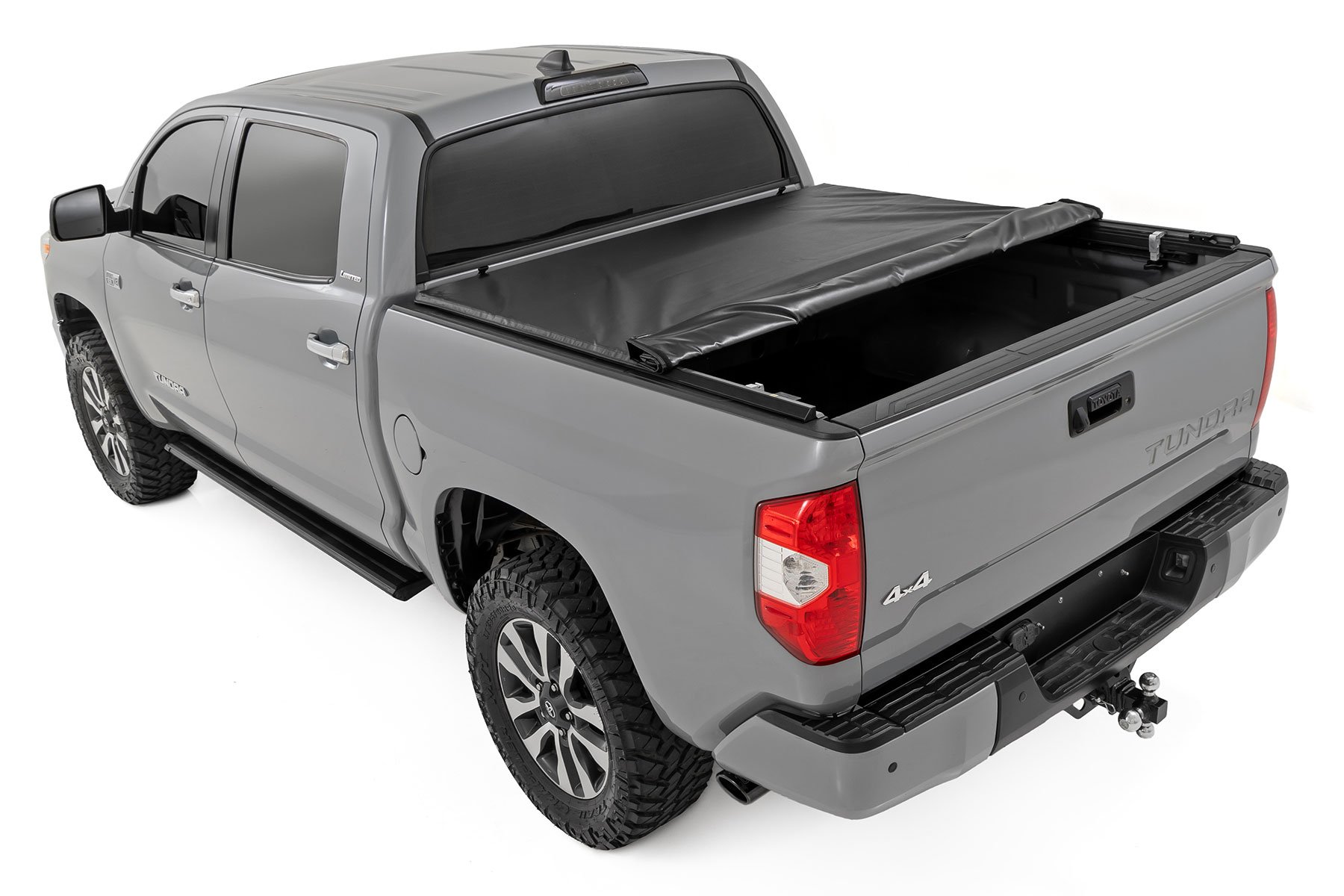 Soft Roll-Up Tonneau Cover for 2007–2021 Toyota Tundra 5'7" Bed, Rough Country 42419550