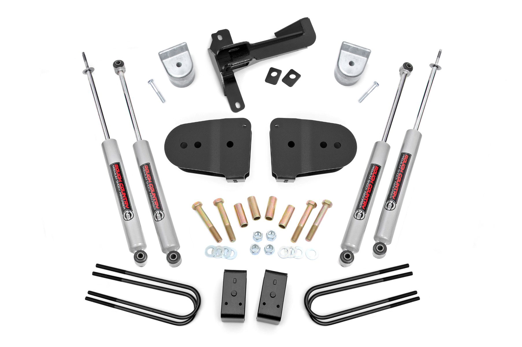 Rough Country 3-Inch Lift Kit with N3 Shocks for Ford Super Duty 4WD