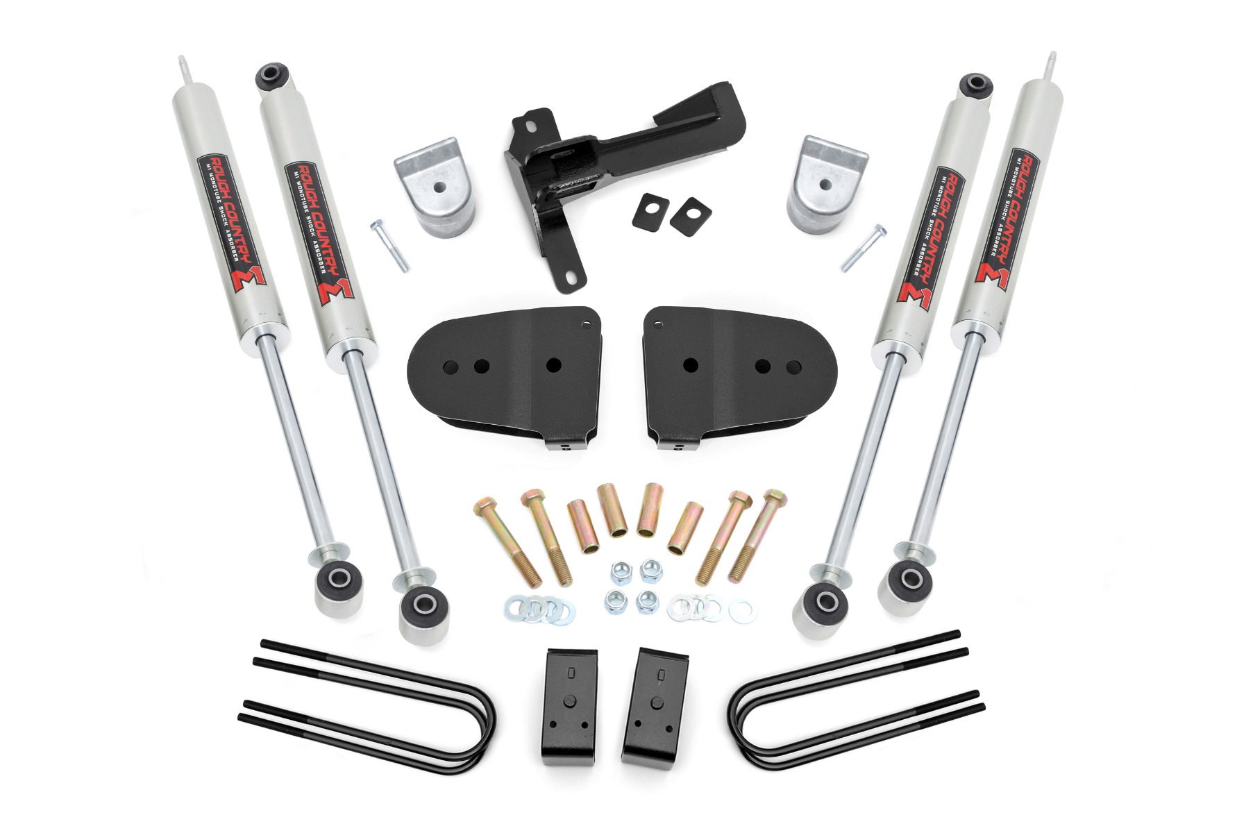 Rough Country 3-Inch Lift Kit with M1 Shocks for Ford Super Duty 4WD
