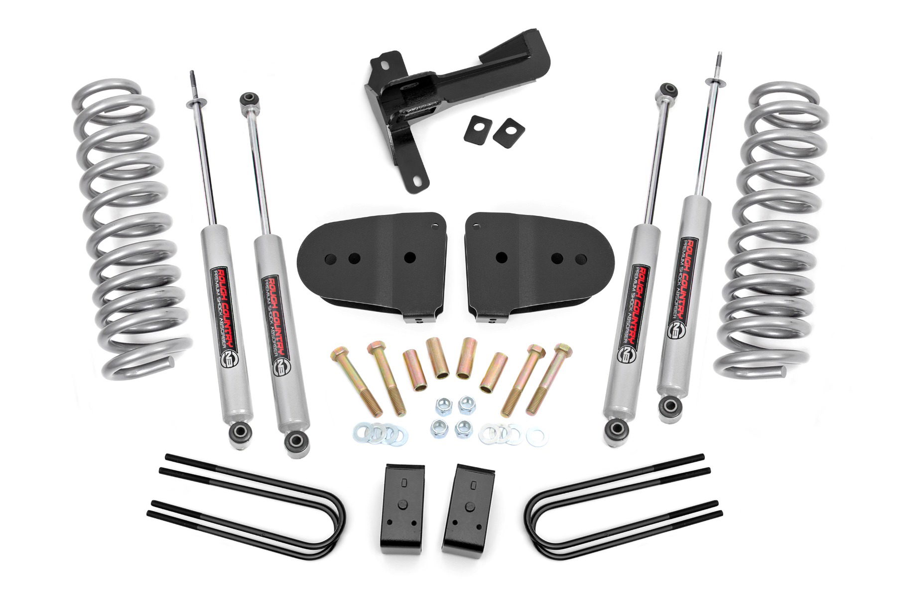 3-Inch Lift Kit with N3 Shocks for Ford F-250 4WD (2023–2024), Rough Country 43630