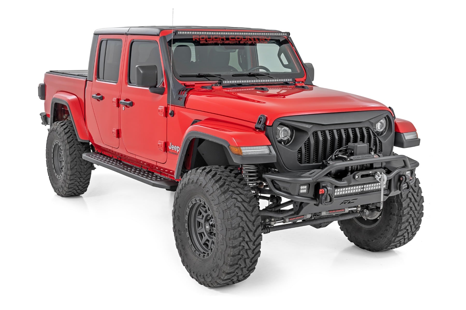 RPT2 Running Boards for 2020-2025 Jeep Gladiator 4WD, Rough Country 44008