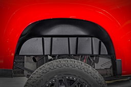 Rear Wheel Well Liners for Chevrolet Silverado 1500 (2019-2025) shown installed, Rough Country 4519A