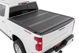 Hard Low Profile Tri-Fold Bed Cover for 6'7" Beds shown installed, Rough Country 47119651B