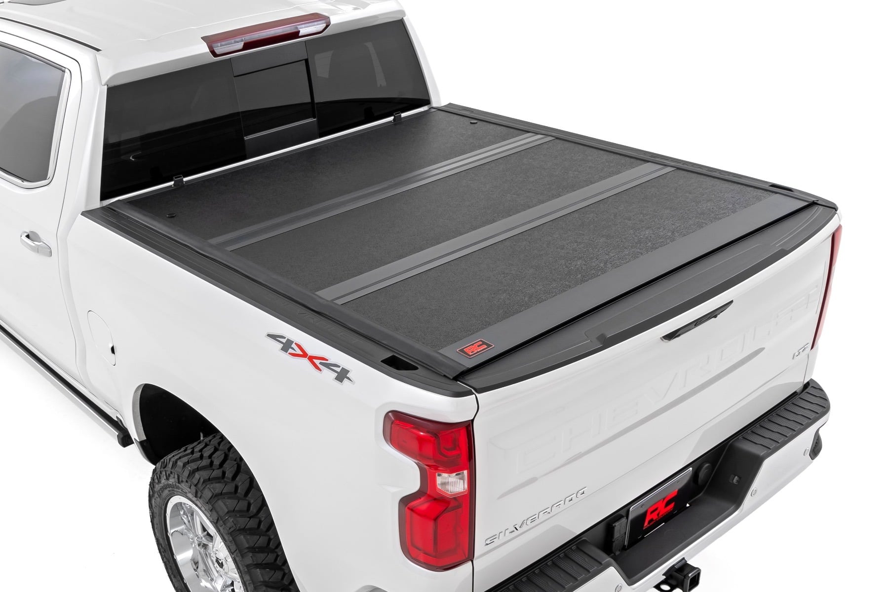 Rough Country Hard Low Profile Tri-Fold Tonneau Cover, 5'10" Bed