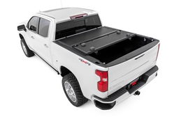 Hard Low Profile Tri-Fold Cover for Silverado/Sierra 1500 6'7" Bed, view 2, Rough Country 47120650B