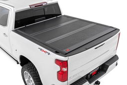 Hard Low Profile Tri-Fold Cover for Silverado/Sierra 1500 6'7" Bed shown installed, Rough Country 47120650B