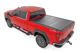 Hard Tri-Fold Tonneau Cover for Silverado/Sierra HD (2020–2025), view 2, Rough Country 47120651B