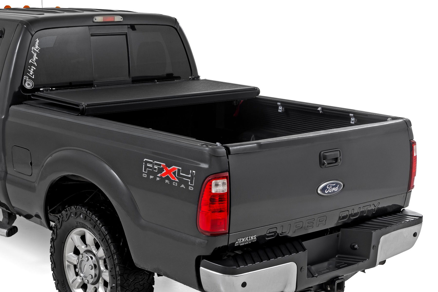 Hard Low-Profile Tri-Fold Bed Cover for 6'10" Beds, Rough Country 47214651B