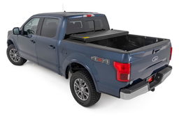 Hard Low-Profile Tri-Fold Cover for Ford F-150 5'7" Bed (2015-2020), view 3, Rough Country 47220550B